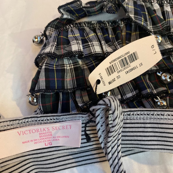 Victoria’s Secret ruffle triangle top with jingle bells - Picture 3 of 3